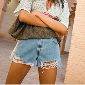 Urban Renewal Recycled Levis Low Rise Slouchy Short